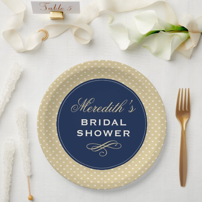 Personalised Bridal Shower Paper Plate (Wedding)