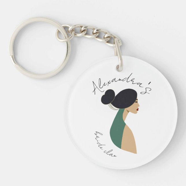 Personalised Bridal Shower Party Favour, Bachelor Key Ring (Front)