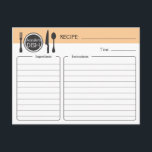 Personalised Bridal Shower Recipe Card<br><div class="desc">Start the bride off right with a collection of recipes from all her shower guests. Include this recipe card in the bridal shower invitation.</div>