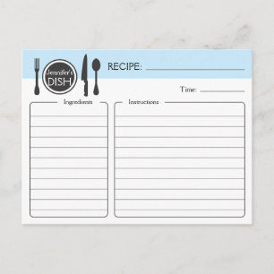 Personalised Bridal Shower Recipe Card