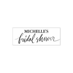 Personalised bridal shower self inking stamp