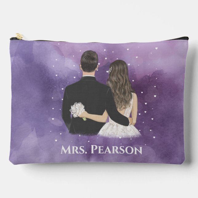 Personalised Bride Accessory Pouch (Front)