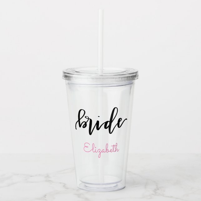Personalised Bride Acrylic Tumbler (Front)