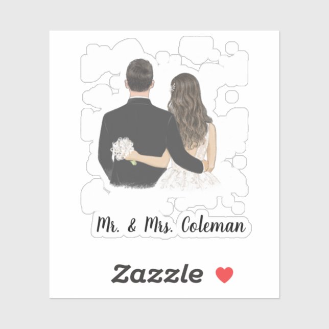 Personalised Bride and Groom  (Sheet)