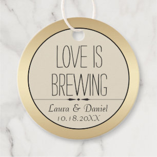 Personalised Bride and Groom Coffee Label
