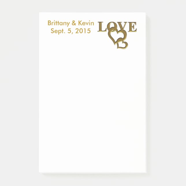 Personalised Bride and Groom Post-it Notes (Front)