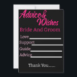 Personalised Bride And Groom Wedding Advice Card's<br><div class="desc">Customised Your Own Stylish Modern Minimal Monogram Bride and Groom Wedding Card's.</div>