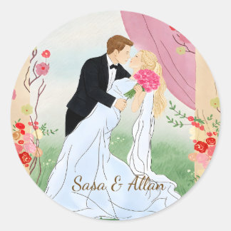 Personalised Bride and Groom Wedding Sticker | Cus