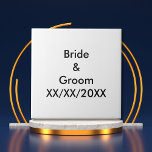 Personalised Bride and Groom with Date Ceramic Tile<br><div class="desc">Personalised Bride and Groom with Date ceramic tile. Personalise this template with your photo and text. Edit it to make more changes.</div>