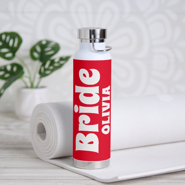 Personalised Bride Bachelorette Water Bottle (Yoga)