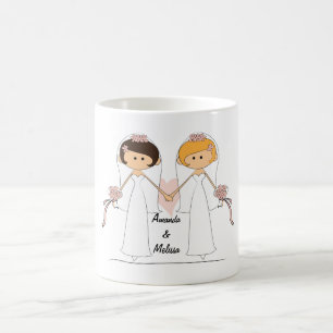 Personalised Bride & Bride Mug