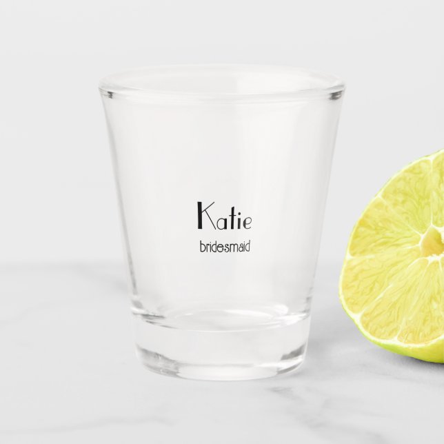 Personalised Bride & Bridesmaid  Shot Glass (Front)