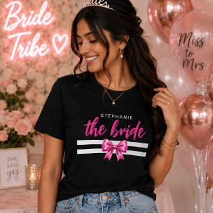 Personalised Bride, Glam Before Vows Bridal Tri-Blend Shirt