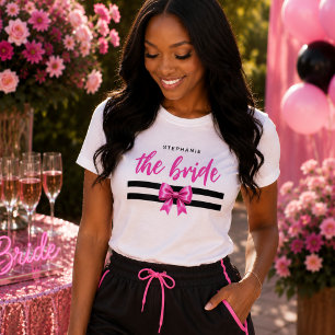Personalised Bride, Glam Before Vows White Bridal Tri-Blend Shirt