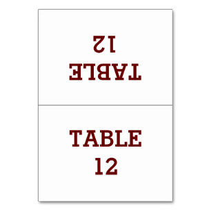 Personalised Bride & Groom Folded Table Card