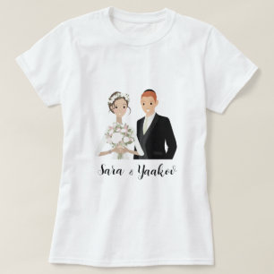 Personalised Bride & Groom T-Shirt For Her