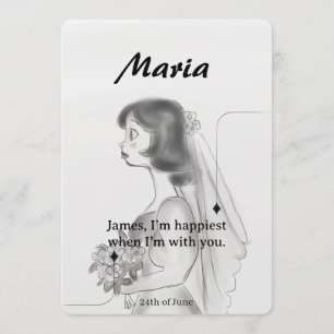 Personalised Bride & Groom Wedding Invitation