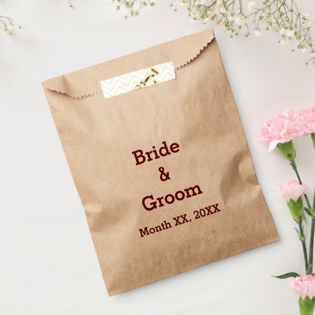 Personalised Bride & Groom Wedding Party Favour Ba Favour Bag (Sealed)