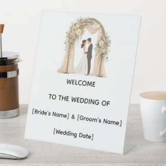 Personalised Bride & Groom Wedding Reception Sign