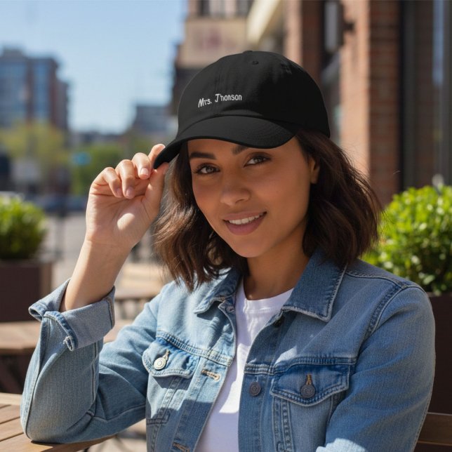 Personalised Bride Honeymoon Gift, Custom Mrs  Embroidered Hat (Creator Uploaded)