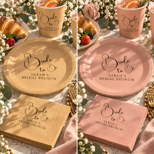 Personalised Bride to Be Bridal Brunch Paper Plate