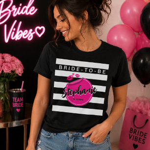 Personalised Bride-To-Be Glam Bachelorette  Tri-Bl Tri-Blend Shirt