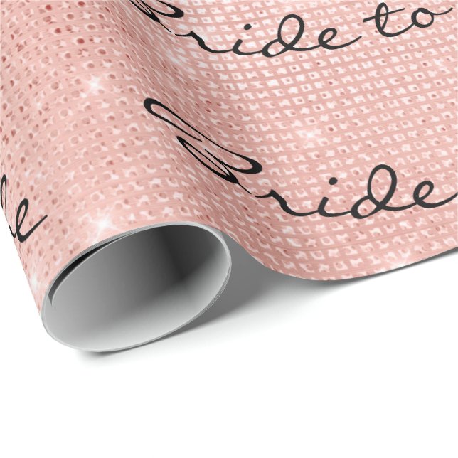 Personalised Bride To Be Ivory Name Shimmering Wrapping Paper (Roll Corner)