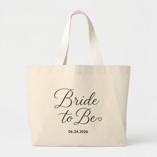 Personalised Bride to Be Wedding Date Tote