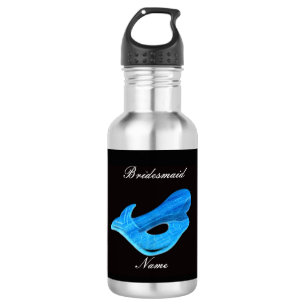 personalised bridesmaid blue mermaid 532 ml water bottle