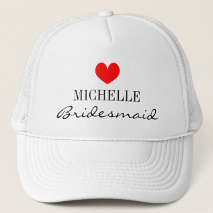 Personalised bridesmaid crew white trucker hats