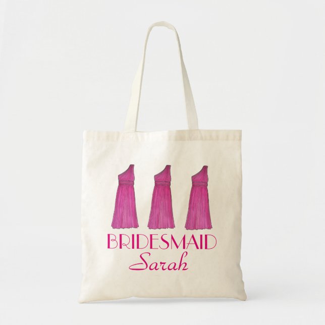 Personalised Bridesmaid Dress Bridal Party Tote (Front)