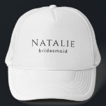 Personalised Bridesmaid Gift Bachelorette Party Trucker Hat<br><div class="desc">Make your bachelorette party unforgettable with our personalised shot glasses, a perfect addition to your bridesmaid gifts and bachelorette party supplies. These shot glasses are a great way to say "thank you" to your bridal party and show your appreciation for their support. Featuring a minimalist design, these shot glasses offer...</div>