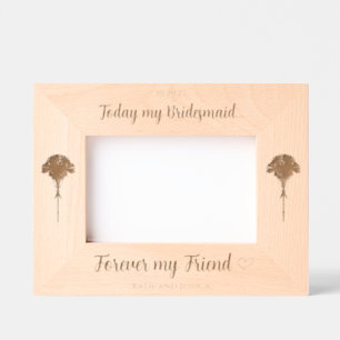 Personalised Bridesmaid Gift (date and names) Etched Frames