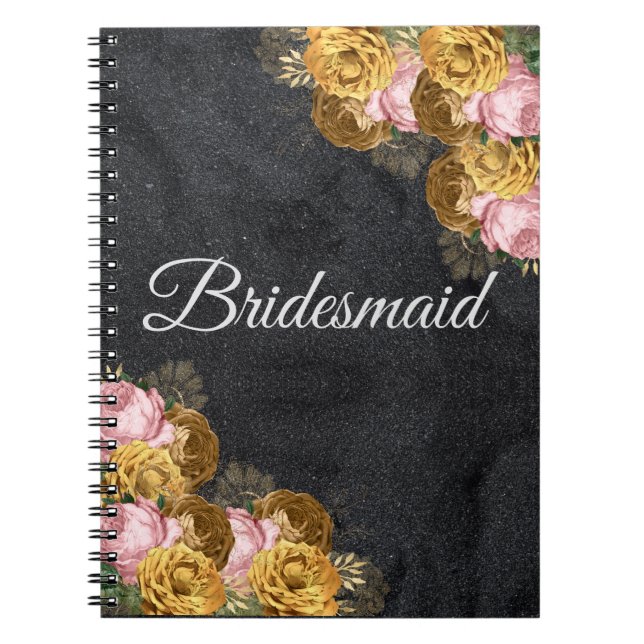 Personalised Bridesmaid Gift Idea Notebook (Front)