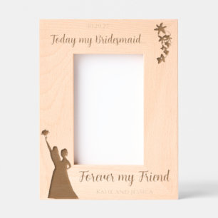 Personalised Bridesmaid Gift (portrait) Etched Frames