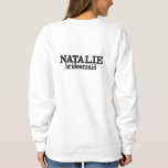 Personalised Bridesmaid Gift Wedding Bridal Party Embroidered Sweatshirt<br><div class="desc">Elevate the excitement of your bridal party festivities with our Personalised Bridesmaid Gift Wedding Bridal Party Embroidered Sweatshirts, featuring a stunning front and back design. These custom bridesmaid sweatshirts are the perfect blend of style and sentiment, making them an ideal gift for your closest friends. On the front, the bride's...</div>