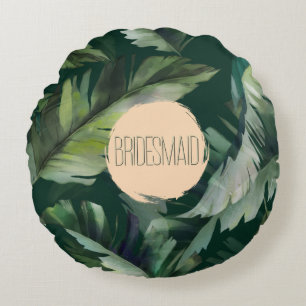 Personalised Bridesmaid  Gifts, Wedding Party Gift Round Cushion