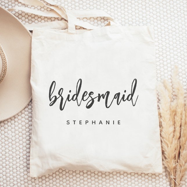 Personalised Bridesmaid Handwriting Script Tote Bag (Creator Uploaded)