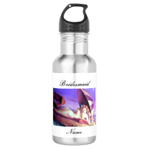 Personalised bridesmaid mermaid 532 ml water bottle
