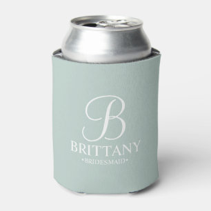 Personalised Bridesmaid Monogram and Name Can Cooler