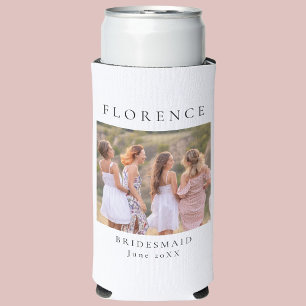 Personalised Bridesmaid Photo  Seltzer Can Cooler