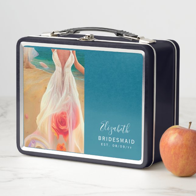 Personalised Bridesmaid Proposal Box Beach (In Situ)