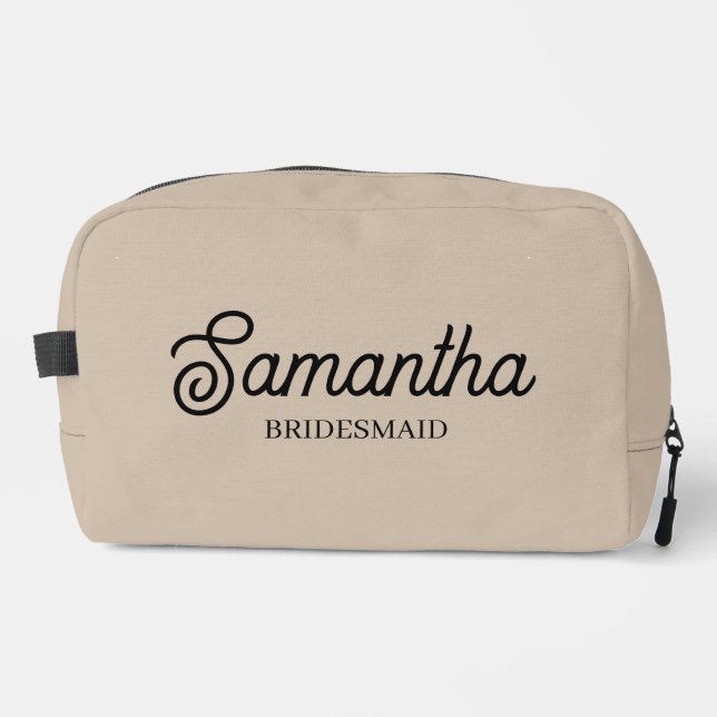 Personalised Bridesmaid Proposal Gift Bachelorette Dopp Kit (Front)