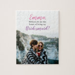 [Personalised] Bridesmaid Proposal Photo Puzzle<br><div class="desc">Congratulations on your engagement! Now the fun begins with planning your very own proposal to your crew of bridesmaids. Add your favourite picture of you guys to this surprise bridesmaid proposal puzzle. For best use of this template layout, we recommend a portrait picture with a lot of blank space. Change...</div>