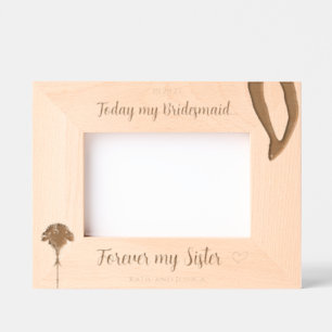 Personalised Bridesmaid/Sister Gift Etched Frames