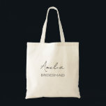 Personalised Bridesmaid Tote Bag<br><div class="desc">Create a personalised tote for all the special people in your wedding. The name and title can be customised to fit your exact needs/wording.</div>