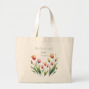 Personalised Bridesmaid Tulip Tote Bag
