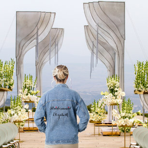 Personalised Bridesmaid Wedding Bachelorette Party Denim Jacket