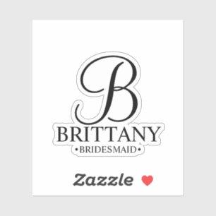 Personalised Bridesmaid's Monogram and Name