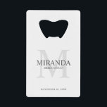 Personalised Bridesmaid's Monogram and Name<br><div class="desc">Add a personal touch to your wedding with personalised bridesmaid's monogram and name gift. This design features personalised bridesmaid's name with title and wedding date in grey and monogram in light grey as background, in classic serif font style, on white background. Also perfect for maid of honour, mother of the...</div>